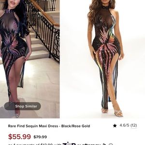 Rare find sequin maxi dress. Worn once. Still like new.